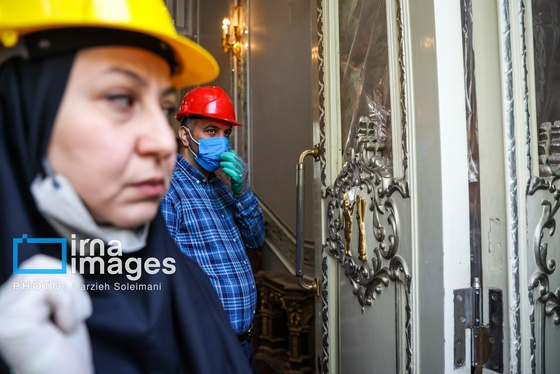 گزارش تصویری | اثر جنگ بر پیشانی کاخ سعدآباد