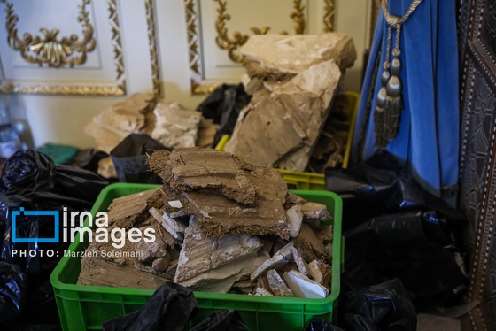 گزارش تصویری | اثر جنگ بر پیشانی کاخ سعدآباد