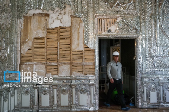 گزارش تصویری | اثر جنگ بر پیشانی کاخ سعدآباد