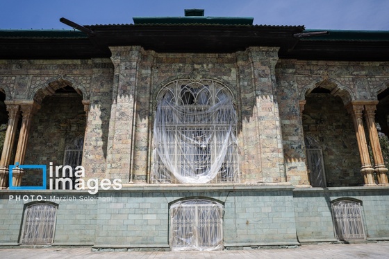 گزارش تصویری | اثر جنگ بر پیشانی کاخ سعدآباد