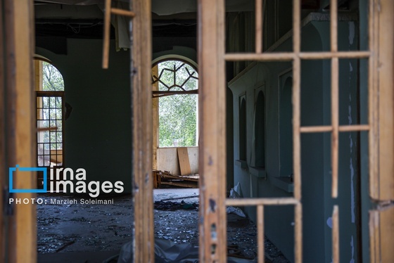 گزارش تصویری | اثر جنگ بر پیشانی کاخ سعدآباد