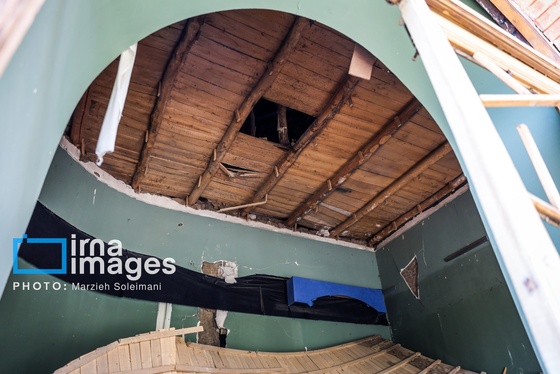 گزارش تصویری | اثر جنگ بر پیشانی کاخ سعدآباد