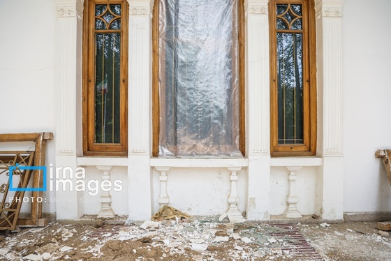 گزارش تصویری | اثر جنگ بر پیشانی کاخ سعدآباد