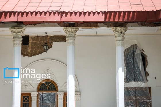 گزارش تصویری | اثر جنگ بر پیشانی کاخ سعدآباد