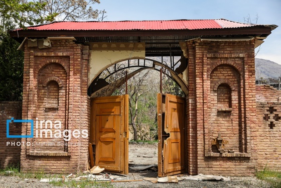 گزارش تصویری | اثر جنگ بر پیشانی کاخ سعدآباد