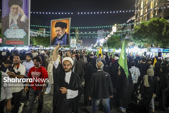 گزارش تصویری | اجتماع بزرگ «لشکریان امام رضا (ع)» در شب میلاد شمس الشموس