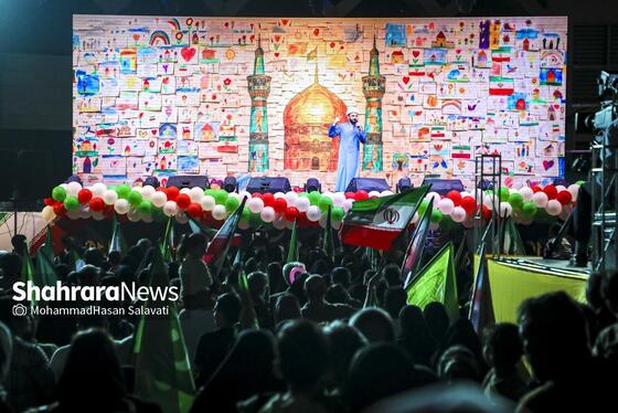 گزارش تصویری | اجتماع بزرگ «لشکریان امام رضا (ع)» در شب میلاد شمس الشموس