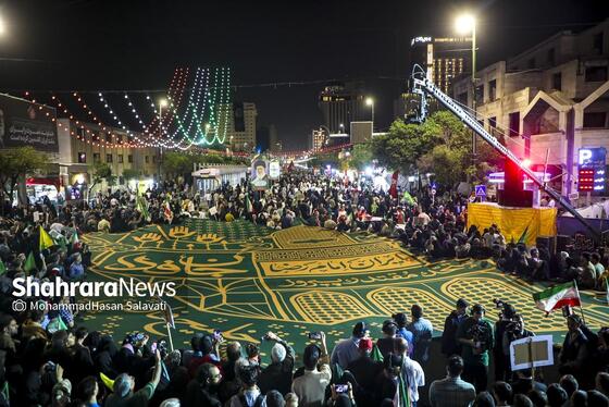 گزارش تصویری | اجتماع بزرگ «لشکریان امام رضا (ع)» در شب میلاد شمس الشموس