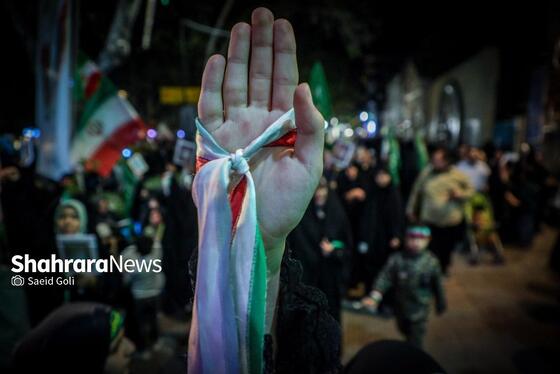 گزارش تصویری | مردم مشهد زیر سایه خورشید در پنجاه‌ونهمین شب حضور در خیابان (۸ اردیبهشت ۱۴۰۵)