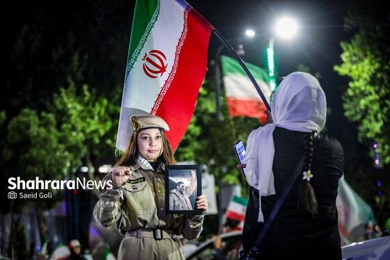 گزارش تصویری | مردم مشهد زیر سایه خورشید در پنجاه‌ونهمین شب حضور در خیابان (۸ اردیبهشت ۱۴۰۵)