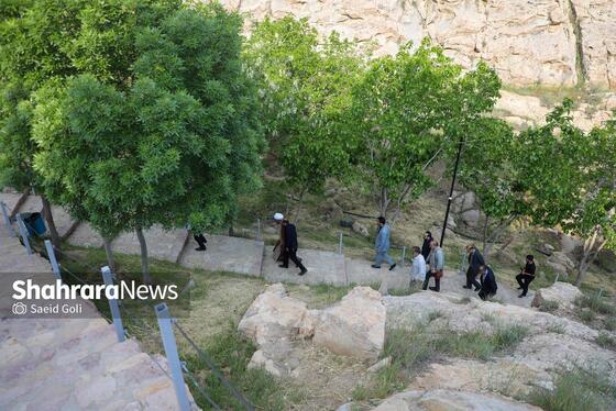 گزارش تصویری | آیین آغاز عملیات اجرایی احداث زیپ‌لاین اتوماتیک در هفت حوض مشهد