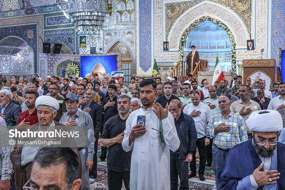 گزارش تصویری | اقامه نماز عید سعید قربان در حرم مطهر رضوی