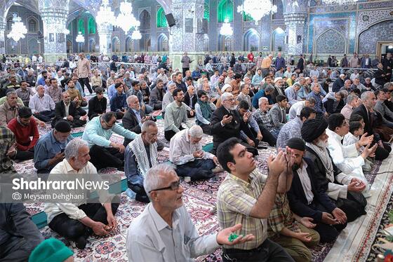 گزارش تصویری | اقامه نماز عید سعید قربان در حرم مطهر رضوی