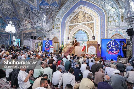 گزارش تصویری | اقامه نماز عید سعید قربان در حرم مطهر رضوی