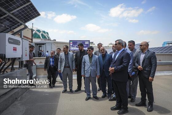 گزارش تصویری | بهره‌برداری از دو نیروگاه خورشیدی ۷ مگاواتی در مشهد