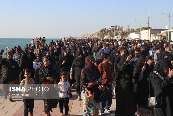 گزارش تصویری | تشییع پیکر شهید «قدرت زرنگاری» - جزیره هرمز