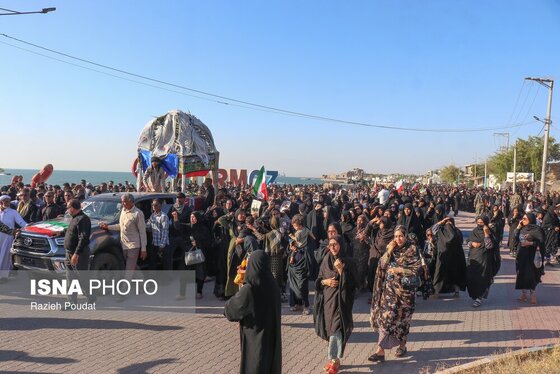 گزارش تصویری | تشییع پیکر شهید «قدرت زرنگاری» - جزیره هرمز