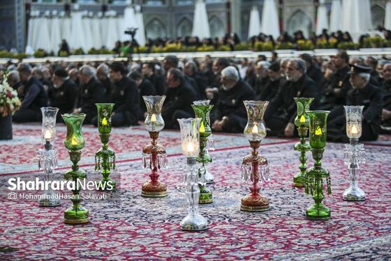گزارش تصویری | آئین اذن عزای حسینی و تعویض پرچم گنبد حرم مطهر رضوی همزمان با آغاز ماه محرم