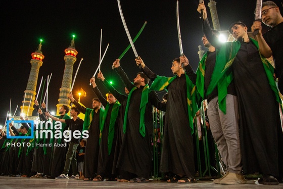 گزارش تصویری | مراسم عزاداری مشق شمشیر