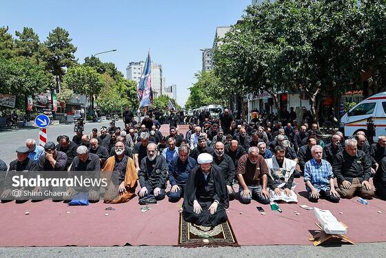 گزارش تصویری | عزاداری روز تاسوعای حسینی در خیابان های اطراف حرم مطهر رضوی