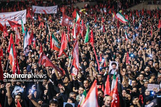 گزارش تصویری | آخرین لحظات حضور پیکر رهبر شهید در مصلی امام خمینی و مراسم وداع