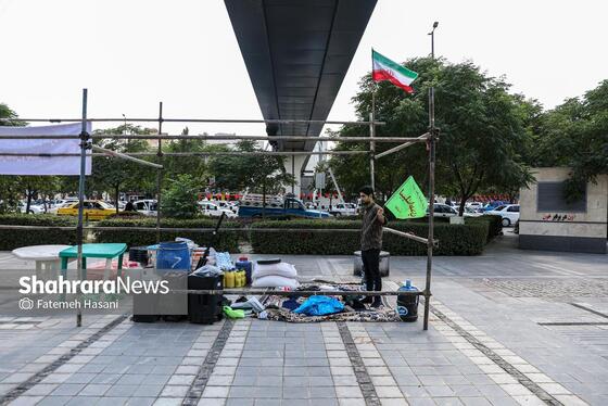 گزارش تصویری | آماده‌سازی موکب‌های خدمت‌رسانی مردمی در مشهد برای حضور میلیونی عاشقان رهبری