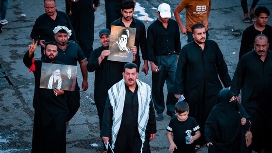 سلام بر خانه پدری | لحظه به لحظه با تشییع پیکر رهبر شهید در نجف و کربلا + فیلم و عکس