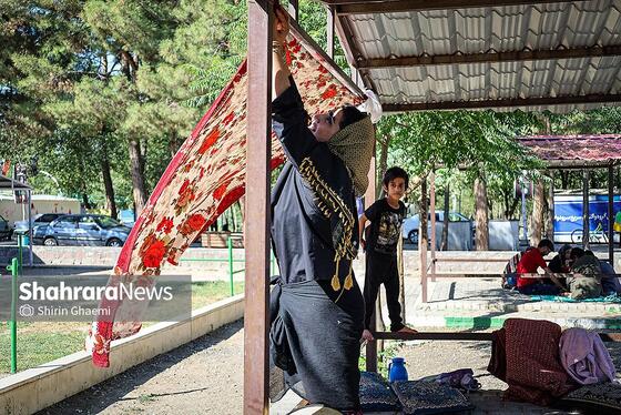 گزارش تصویری | بوستان زائرپذیر غدیر مشهد میزبان زائران و عزاداران امام شهید
