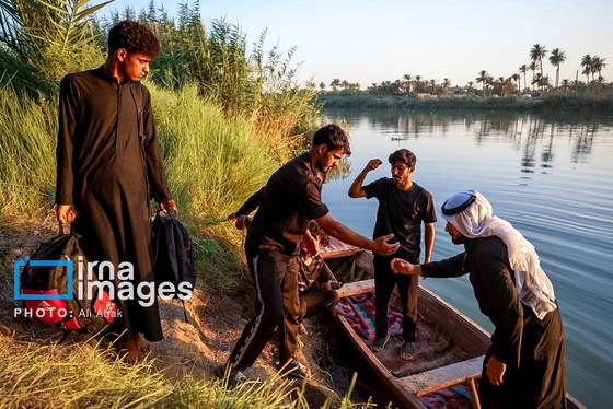 گزارش تصویری | پیاده روی در مسیر نخلستان‌های عراق