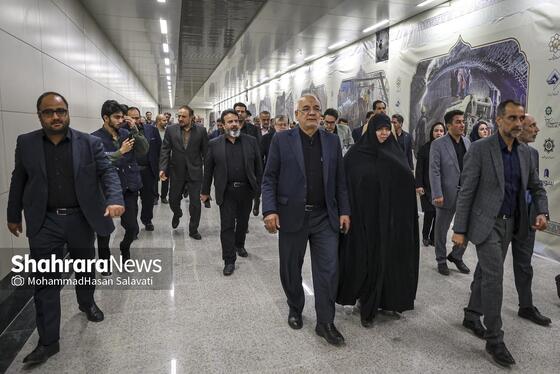 گزارش تصویری | آغاز بهره برداری از ایستگاه بسیج خط ۳ قطار شهری مشهد