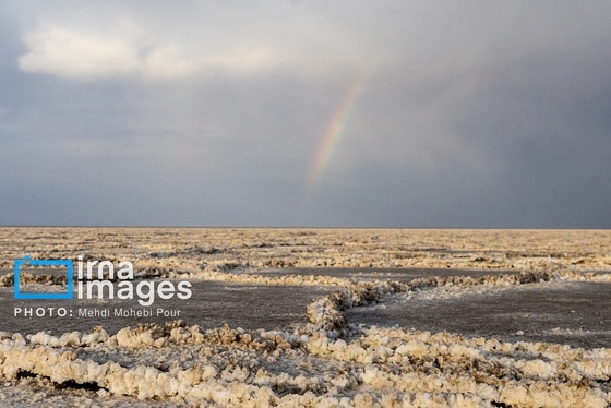 گزارش تصویری | دریاچه نمک حاج علیقلی