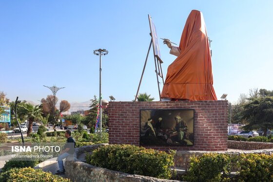 گزارش تصویری | مراسم رونمایی از مجسمه کمال‌الملک