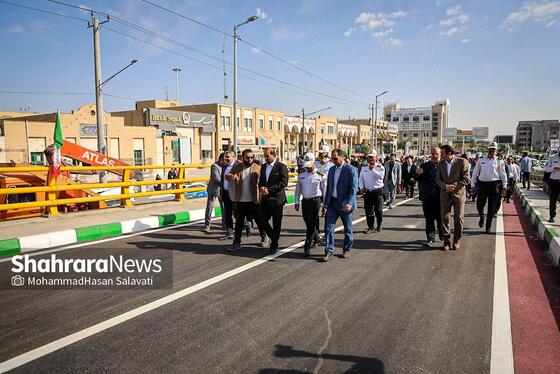 گزارش تصویری | بهره برداری از پل غربی سطح سوم تقاطع غیرهمسطح خیام مشهد