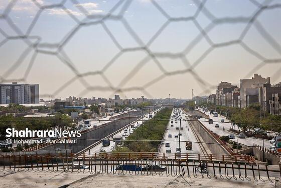 گزارش تصویری | بهره برداری از پل غربی سطح سوم تقاطع غیرهمسطح خیام مشهد