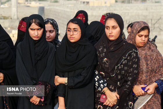 گزارش تصویری | مراسم تشییع پیکر شهدای حمله جنایتکارانه آمریکا به یک مراسم عروسی در شهرستان سیریک - کوهستک