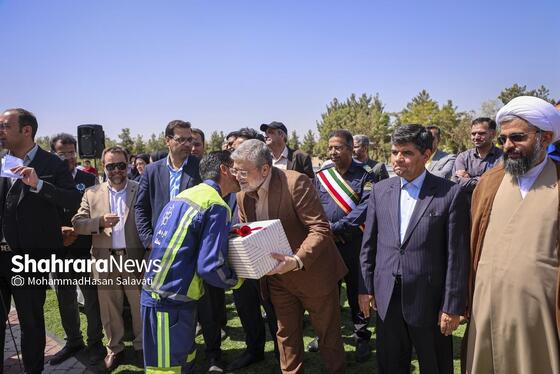 گزارش تصویری | مراسم بهره برداری از فاز یک بوستان جهانشهر مشهد