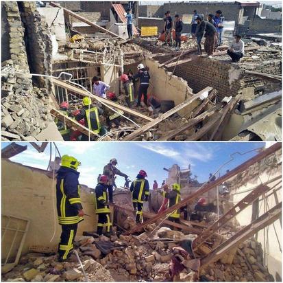 ریزش ساختمان دو طبقه