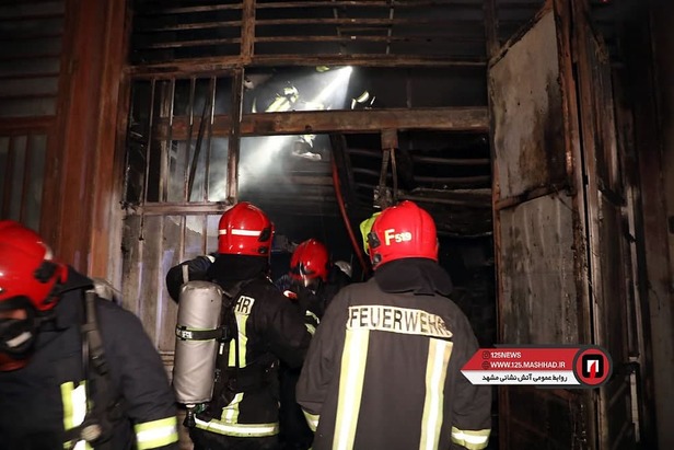 مهار آتش‌سوزی تعویض روغنی در شرق مشهد + تصاویر