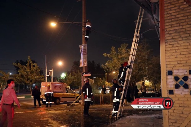 مهار آتش‌سوزی تعویض روغنی در شرق مشهد + تصاویر