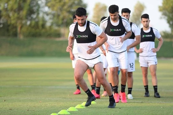 تمرینات تیم ملی فوتبال افغانستان قبل از بازی با هند
