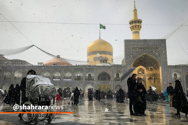 نخستین برف پاییزی در مشهد