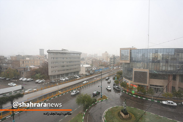 نخستین برف پاییزی در مشهد