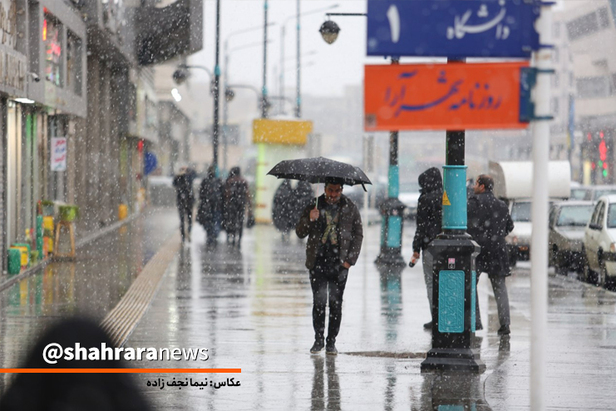 نخستین برف پاییزی در مشهد