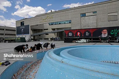 گزارش تصویری | آماده‌سازی موکب‌های خدمت‌رسانی مردمی در مشهد برای حضور میلیونی عاشقان رهبری