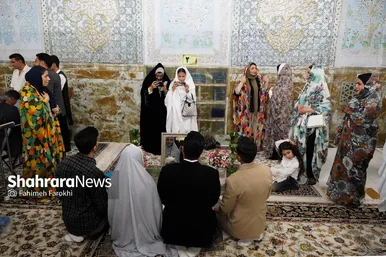 گزارش تصویری | عقد بالا سر حضرت ؛ لحظه شیرین وصال
