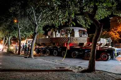 عملیات انتقال دستگاه TBM حفاری قطار شهری