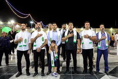 عرض ارادت قهرمانان ورزش ایران در بارگاه منور رضوی