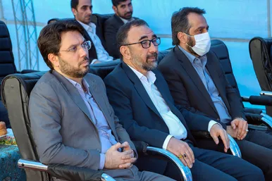 مراسم پایان حفاری مسیر شرقی خط ۳ قطار شهری مشهد