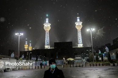 بارش برف در مشهد