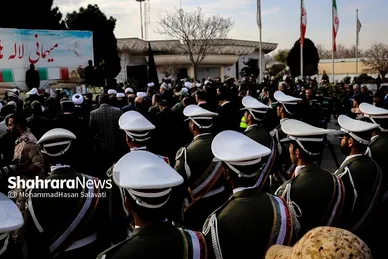 استقبال از پیکر مطهر ۱۲ شهید گمنام دفاع مقدس در فرودگاه هاشمی نژاد مشهد